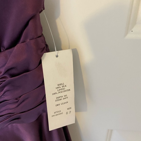 Purple Adrian Papell silk halter dress. NWT - Picture 5 of 5